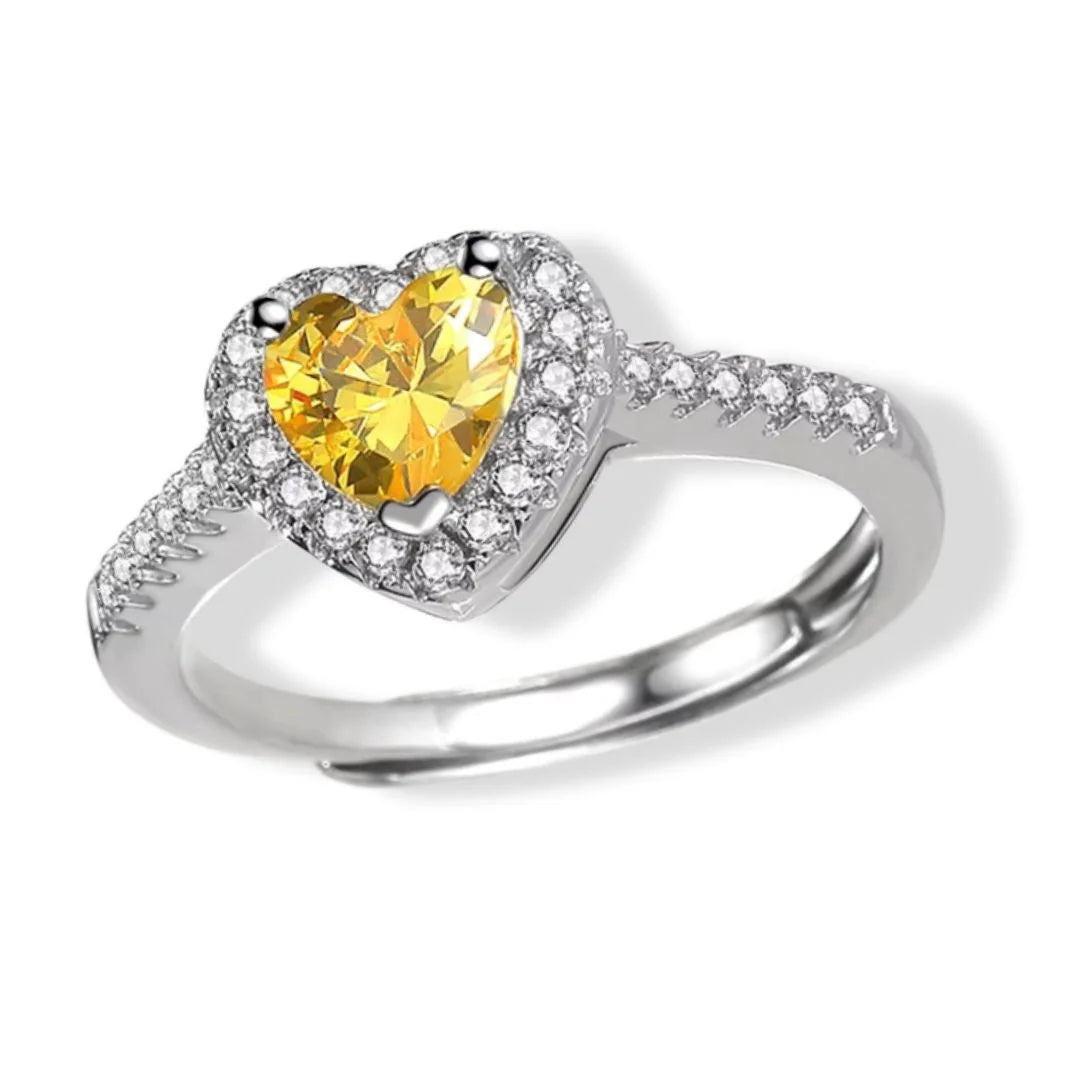 November Citrine Birthstone Ring