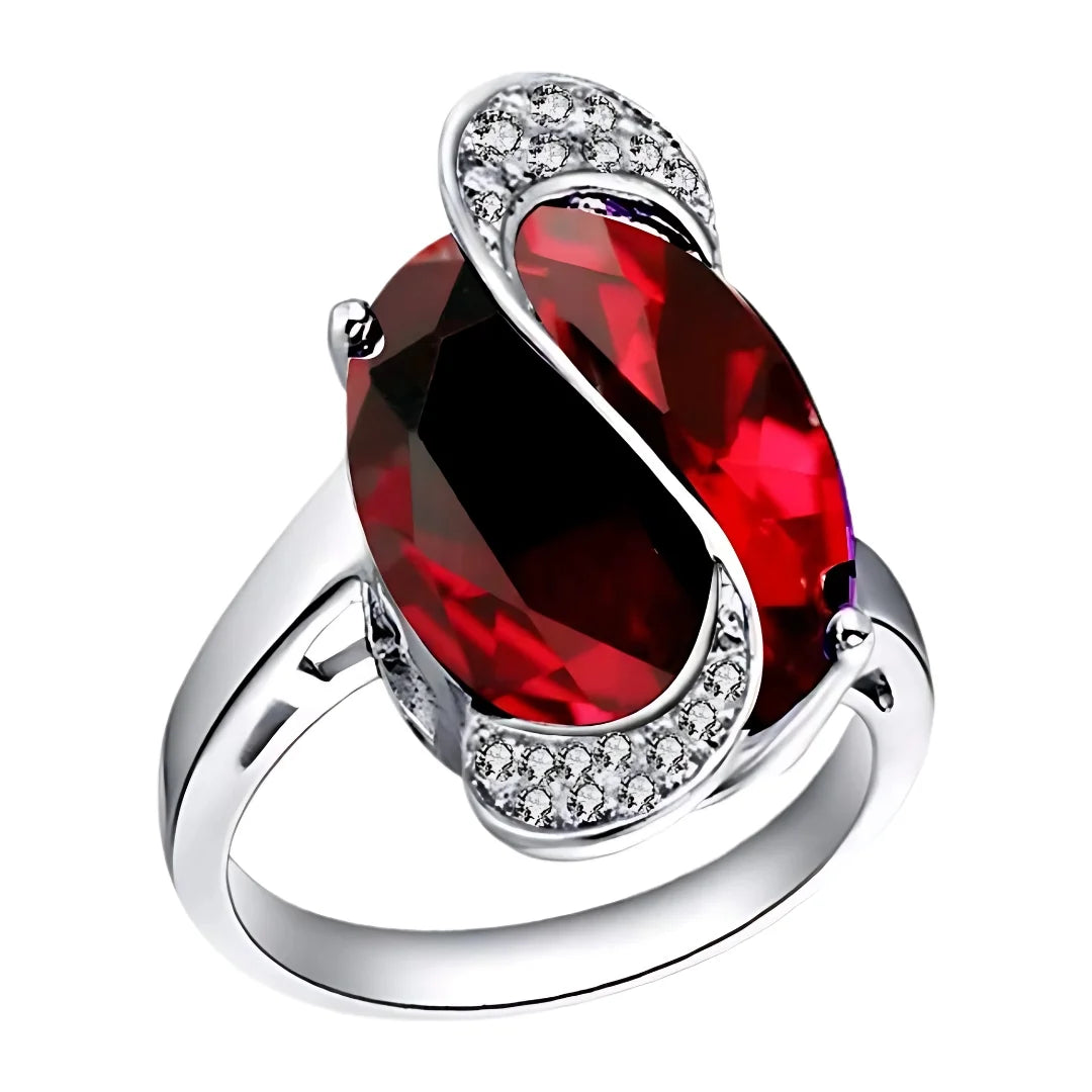January Garnet Birthstone Ring