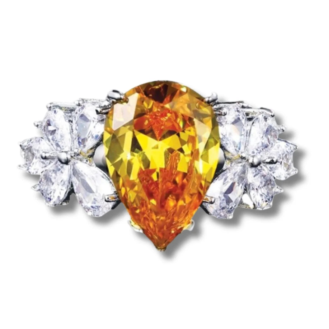 November Citrine Birthstone Ring