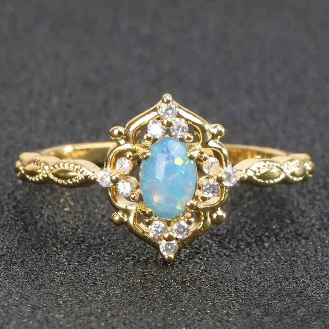 December Zircon Birthstone Ring