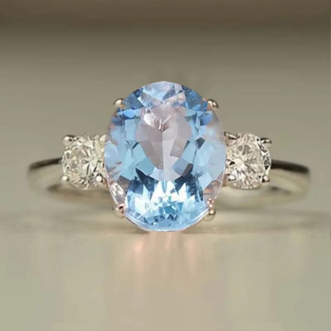 December Zircon Birthstone Ring
