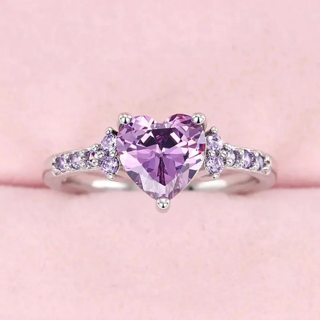 February Amethyst Birthstone Ring