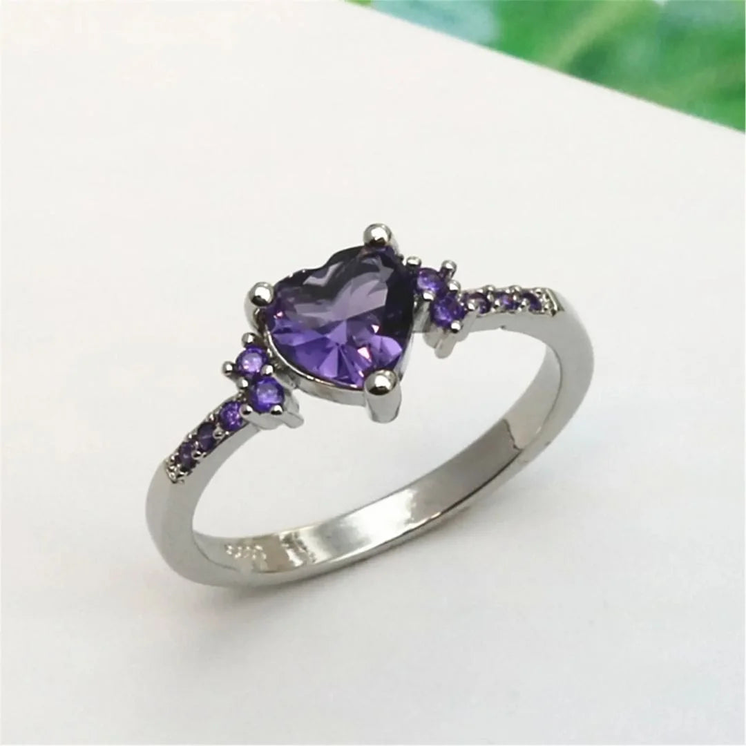 February Amethyst Birthstone Ring