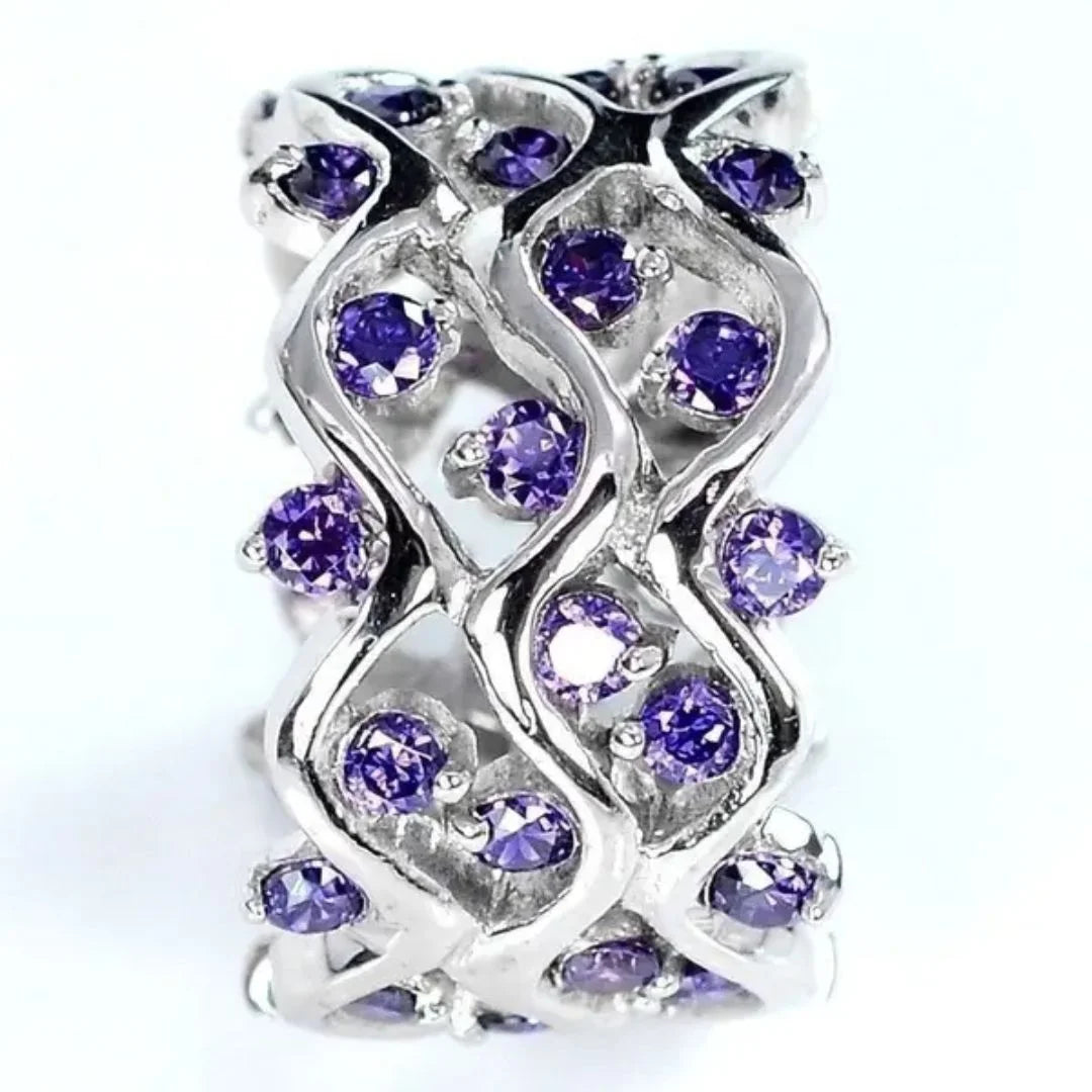 February Amethyst Birthstone Ring
