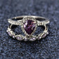 February Amethyst Birthstone Stacking Ring