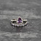 February Amethyst Birthstone Stacking Ring