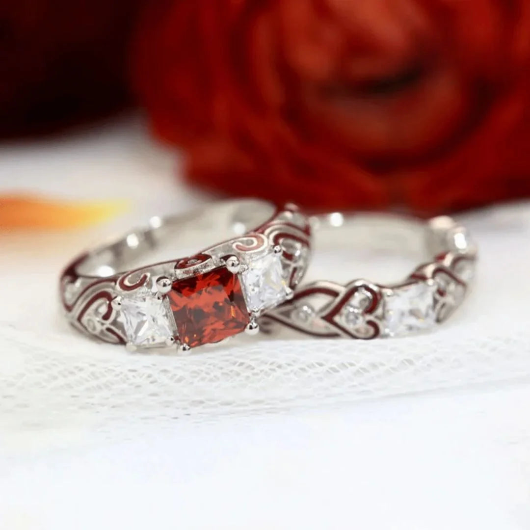 Garnet Stacking Ring