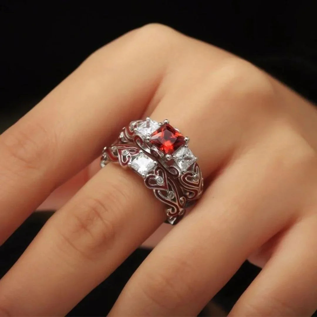 Garnet Stacking Ring