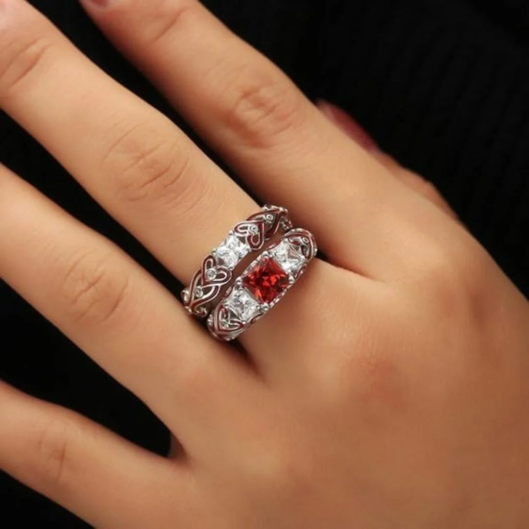 Garnet Stacking Ring