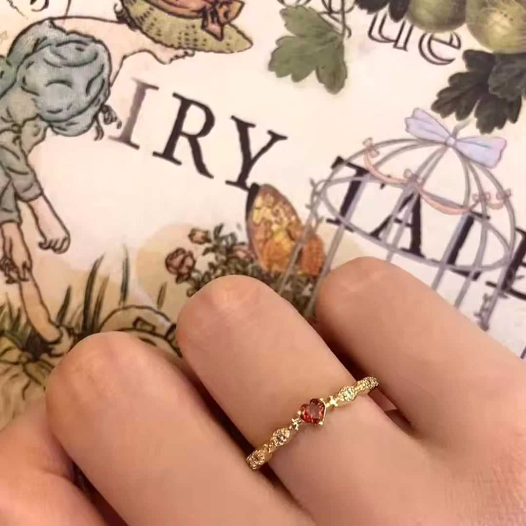 January Garnet Alluring Birthstone Ring