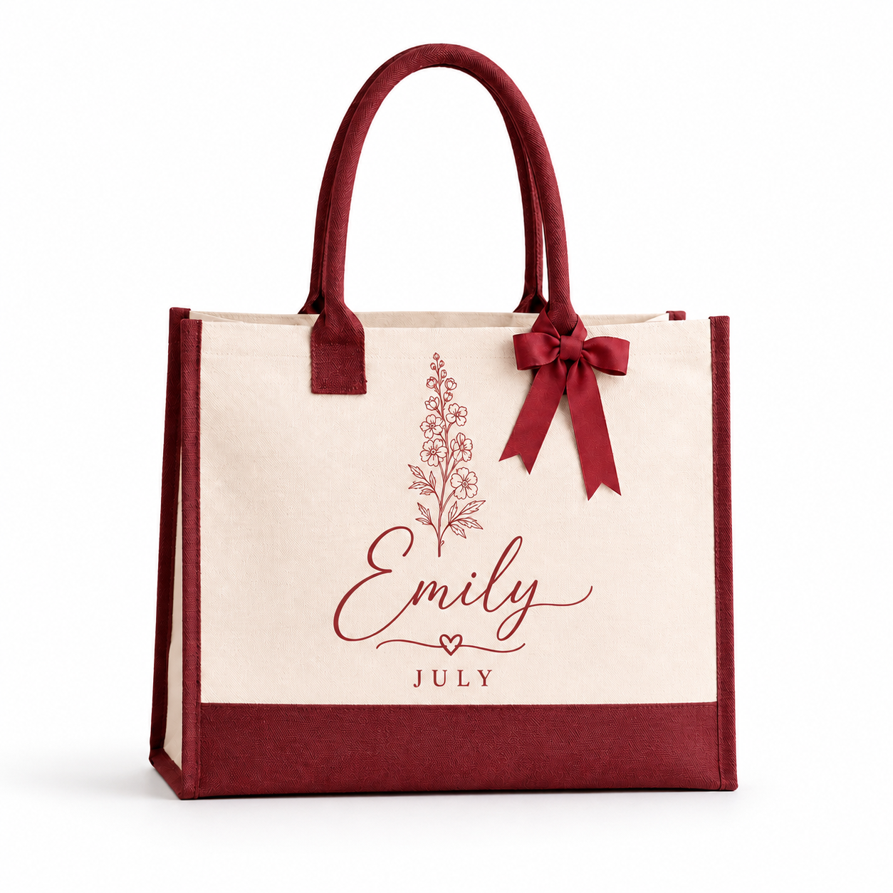 July Birth Month Canvas Tote Bag