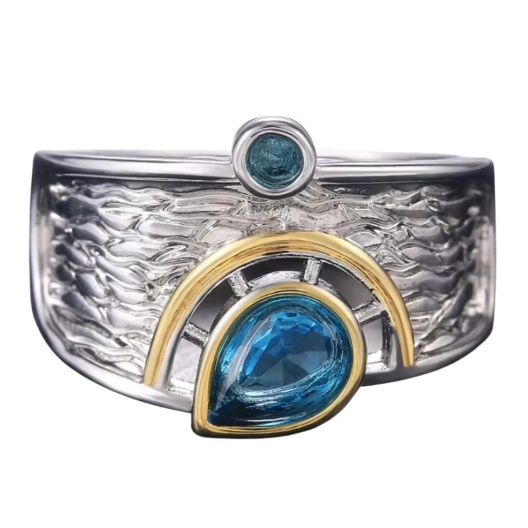 March Aquamarine Birthstone Ring