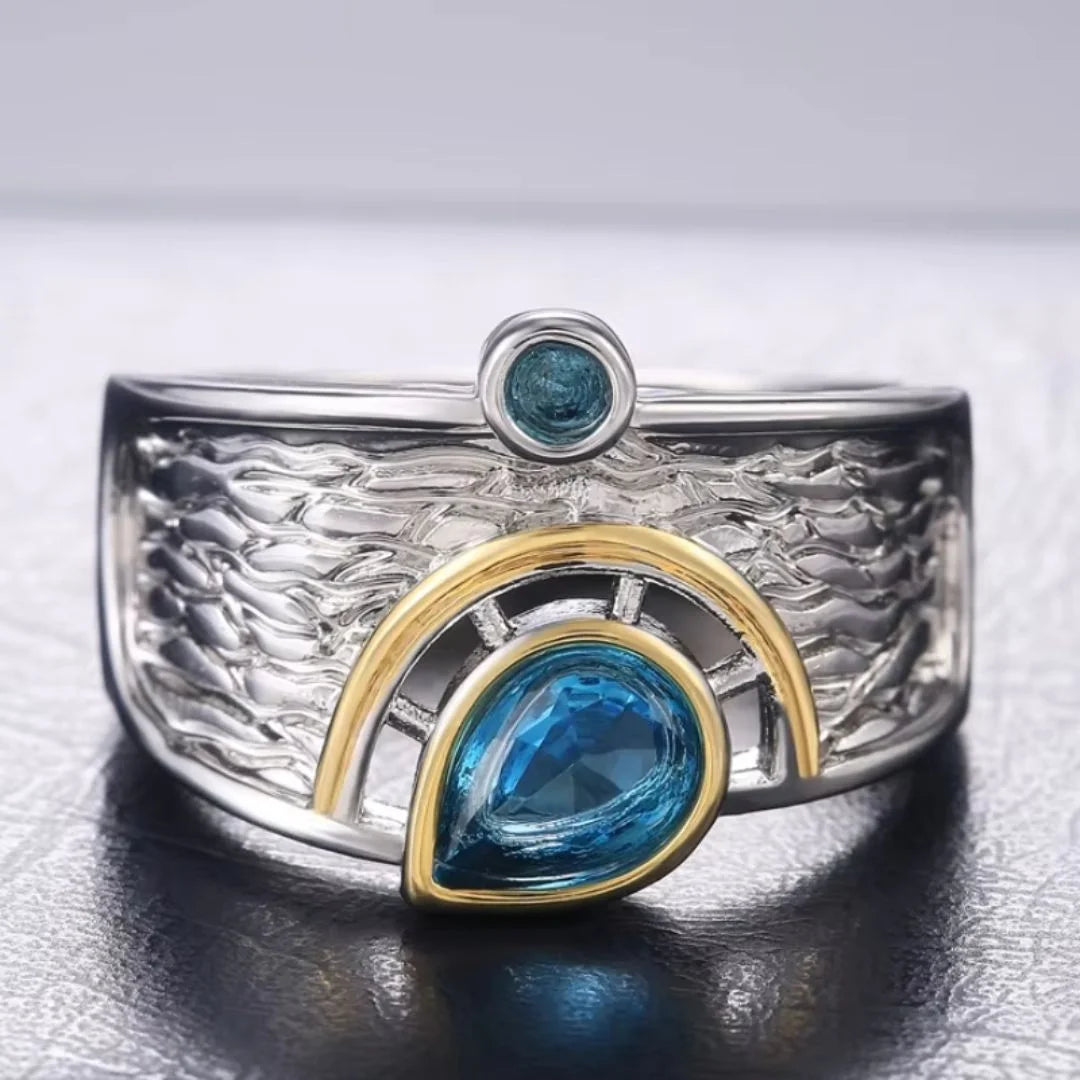 March Aquamarine Birthstone Ring