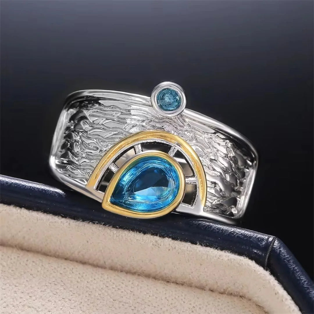 March Aquamarine Birthstone Ring