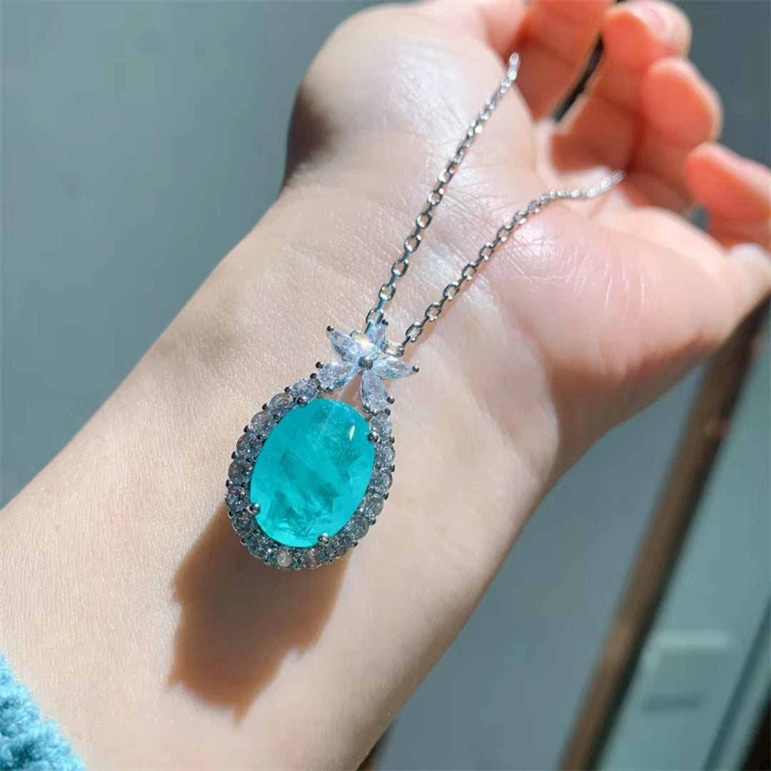 March Aquamarine Birthstone Necklace