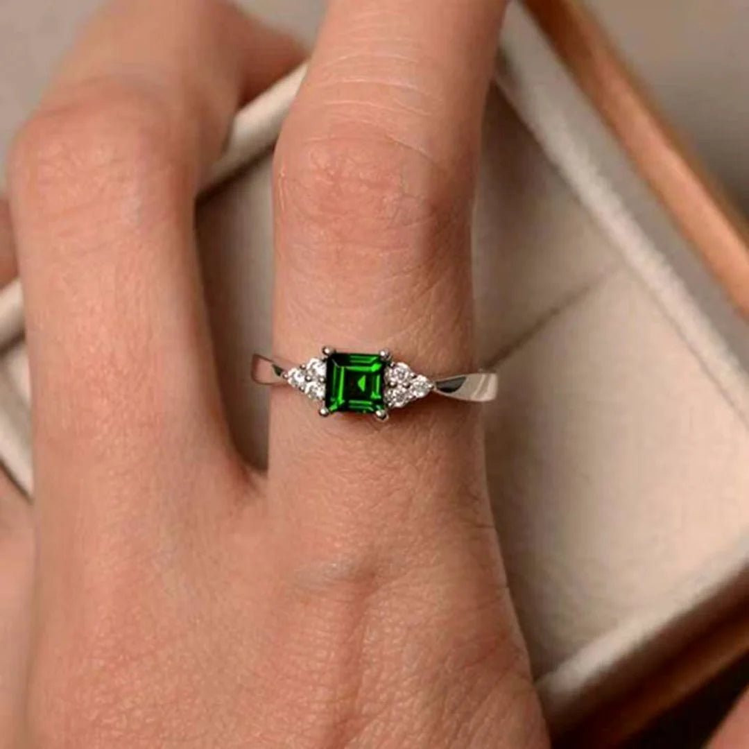 May Emerald Birthstone Ring
