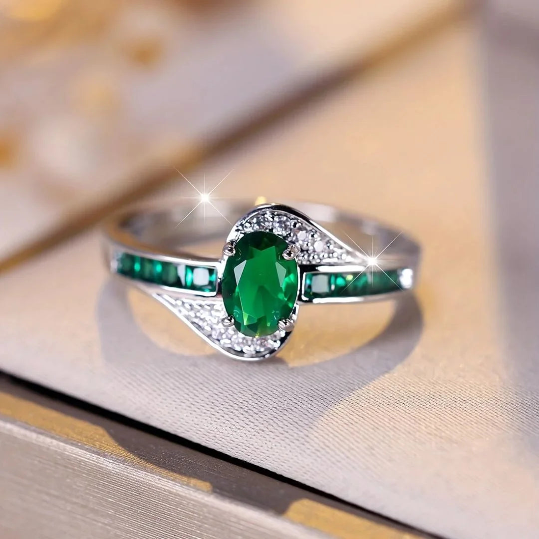 May Emerald Birthstone Ring