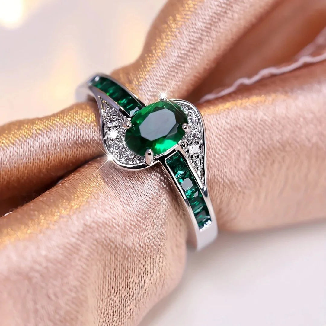 May Emerald Birthstone Ring