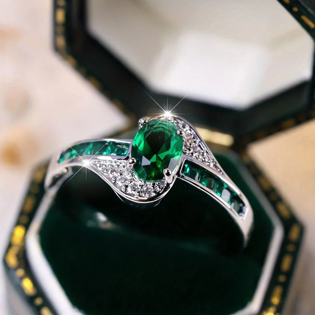 May Emerald Birthstone Ring