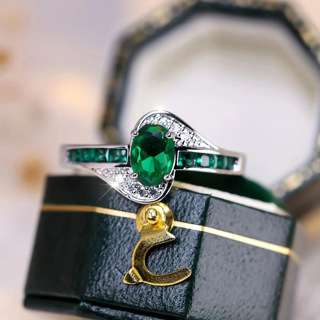 May Emerald Birthstone Ring