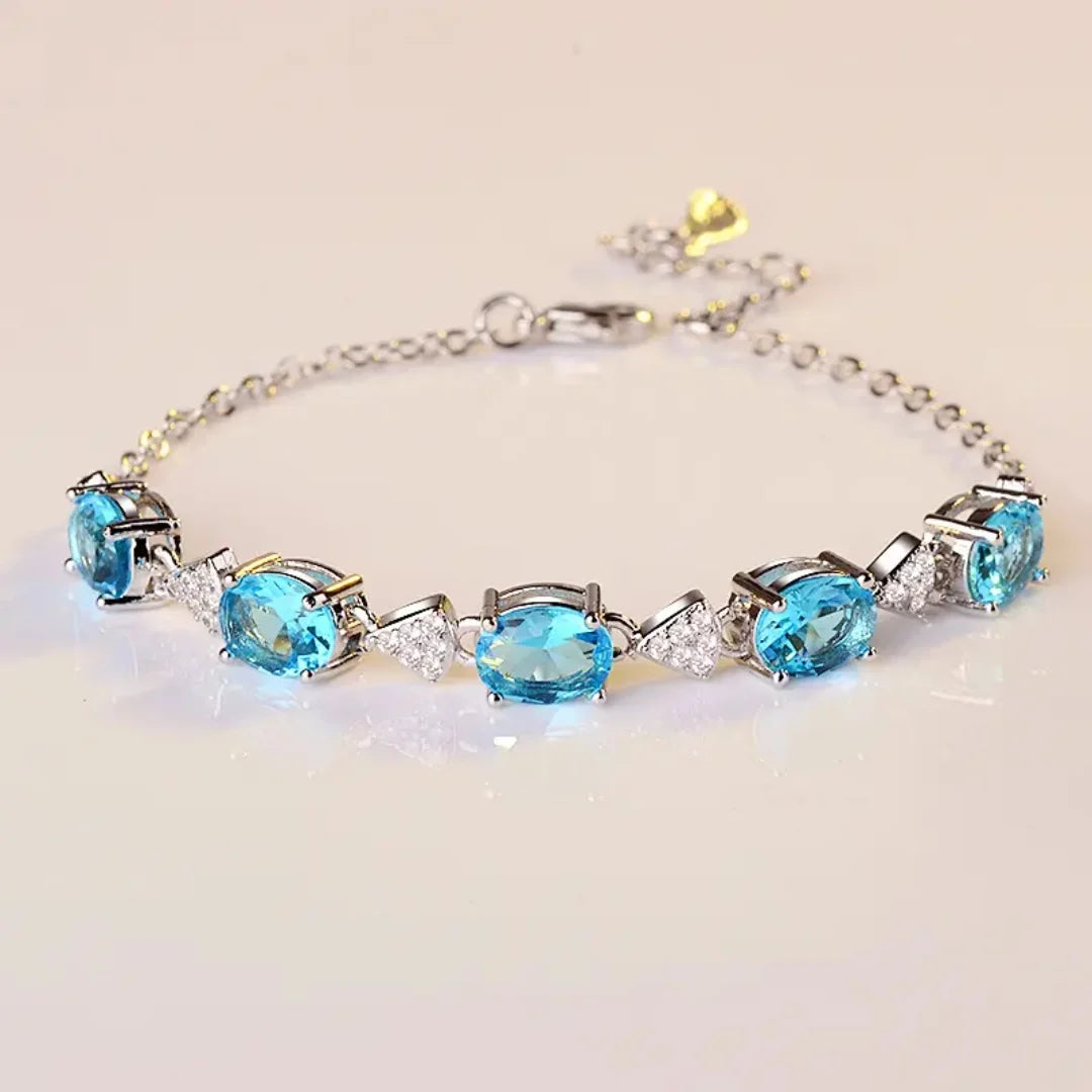 March Aquamarine Birthstone Bracelet