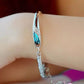 March Aquamarine Birthstone Bracelet