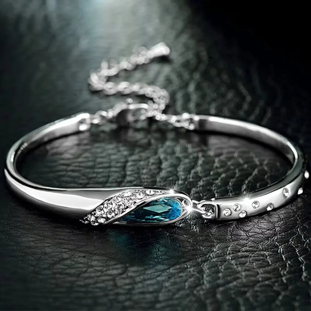 March Aquamarine Birthstone Bracelet