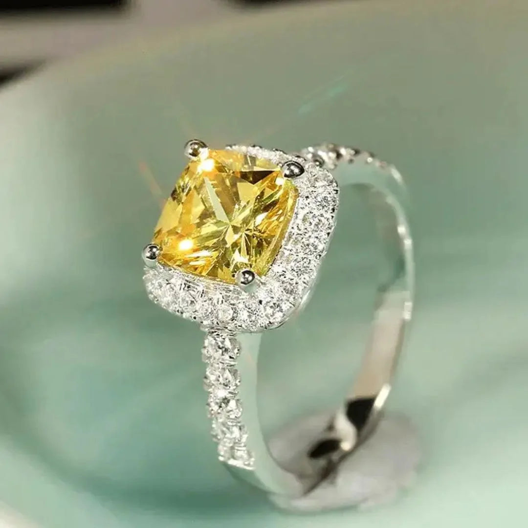 November Citrine Birthstone Ring