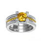 November Citrine Birthstone Ring