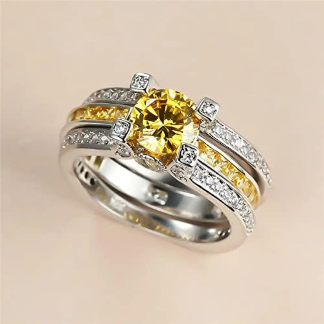 November Citrine Birthstone Ring