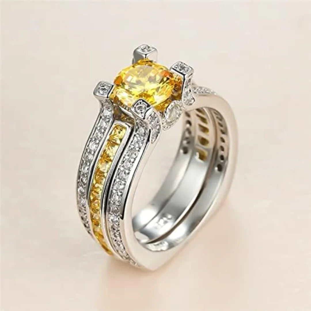 November Citrine Birthstone Ring
