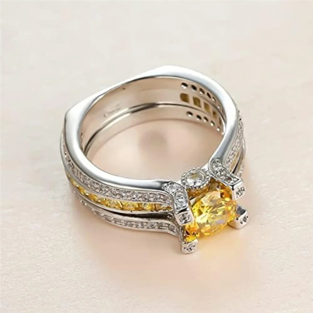 November Citrine Birthstone Ring