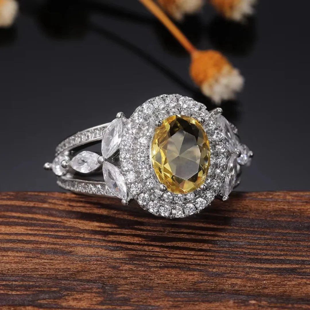 November Citrine Birthstone Ring