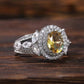November Citrine Birthstone Ring