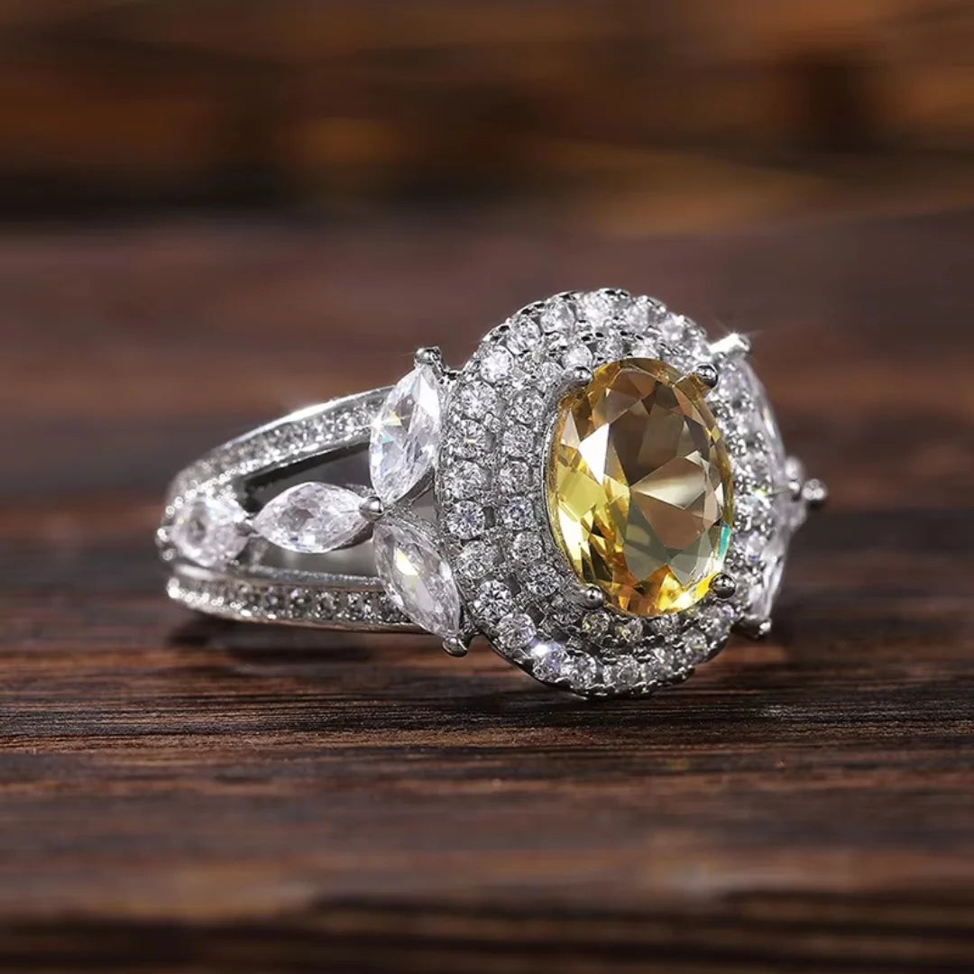 November Citrine Birthstone Ring