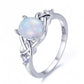 You're Mine Love Knot October Opal Ring