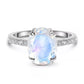 June Oval Moonstone Birthstone Ring