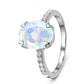 June Oval Moonstone Birthstone Ring