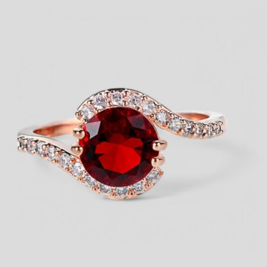 January Garnet Birthstone Ring