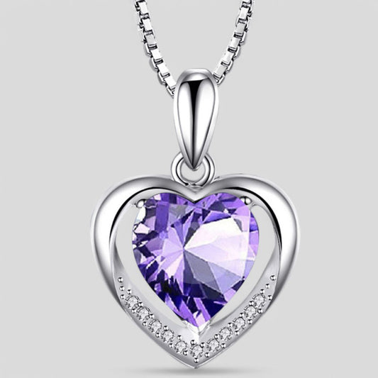 February Amethyst Birthstone Necklace