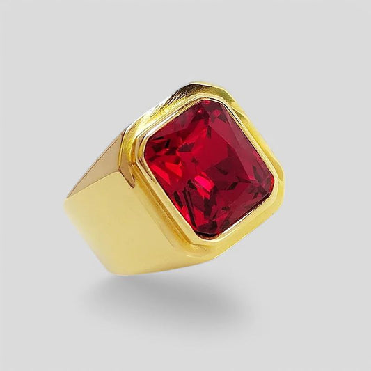 January Garnet Birthstone Ring