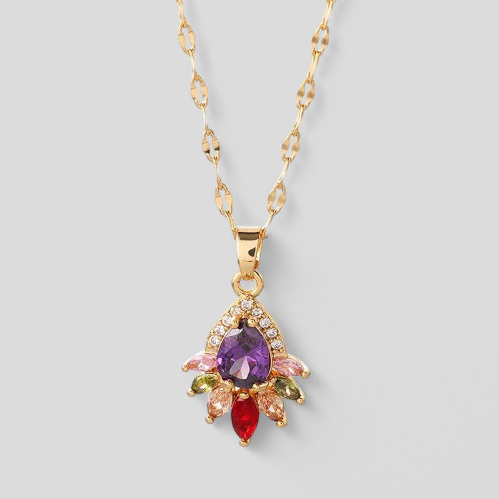 February Amethyst Birthstone Necklace