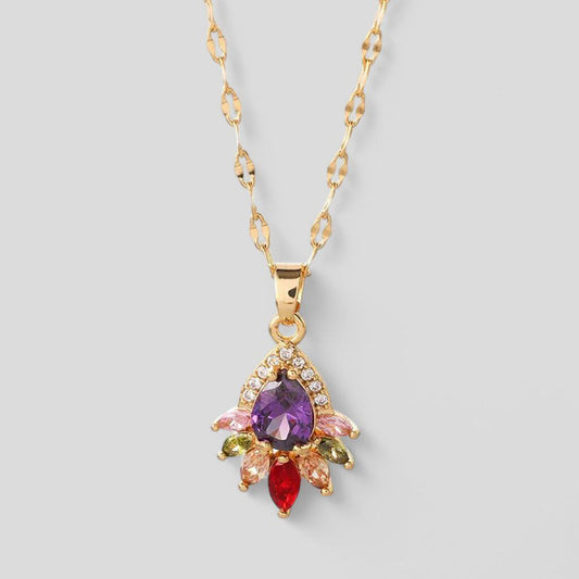February Amethyst Birthstone Necklace