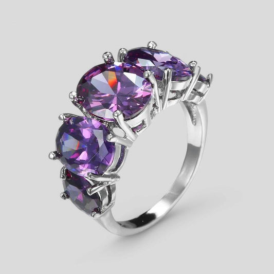 February Amethyst Birthstone Ring