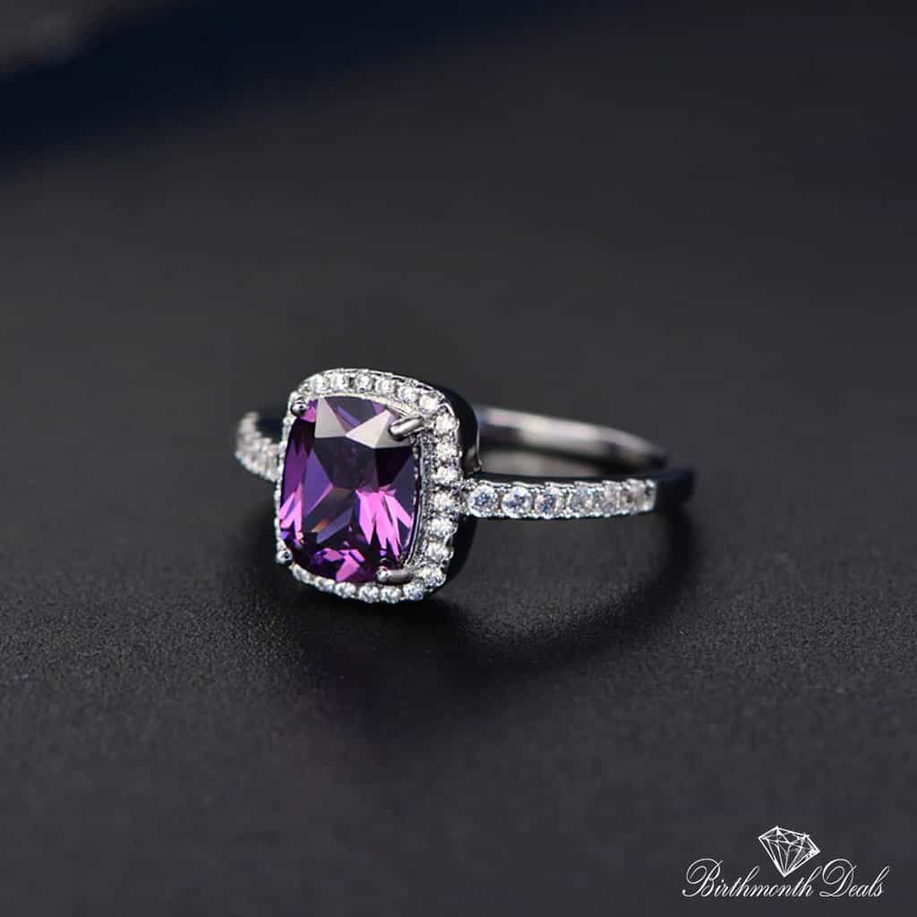 February Amethyst Birthstone Ring - Birthmonth Deals