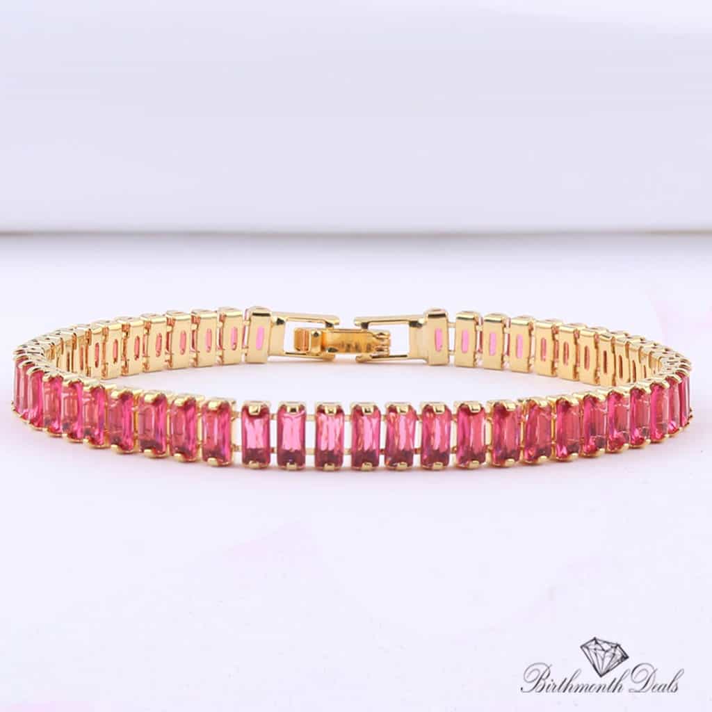 October Tourmaline Birthstone Bracelet - Birthmonth Deals
