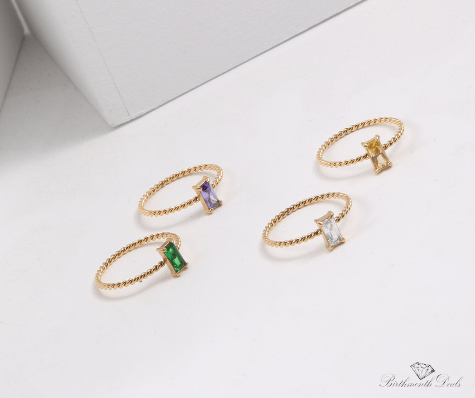 February Amethyst Birthstone Ring - Birthmonth Deals