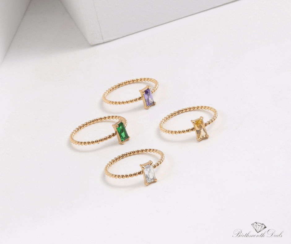 February Amethyst Birthstone Ring - Birthmonth Deals