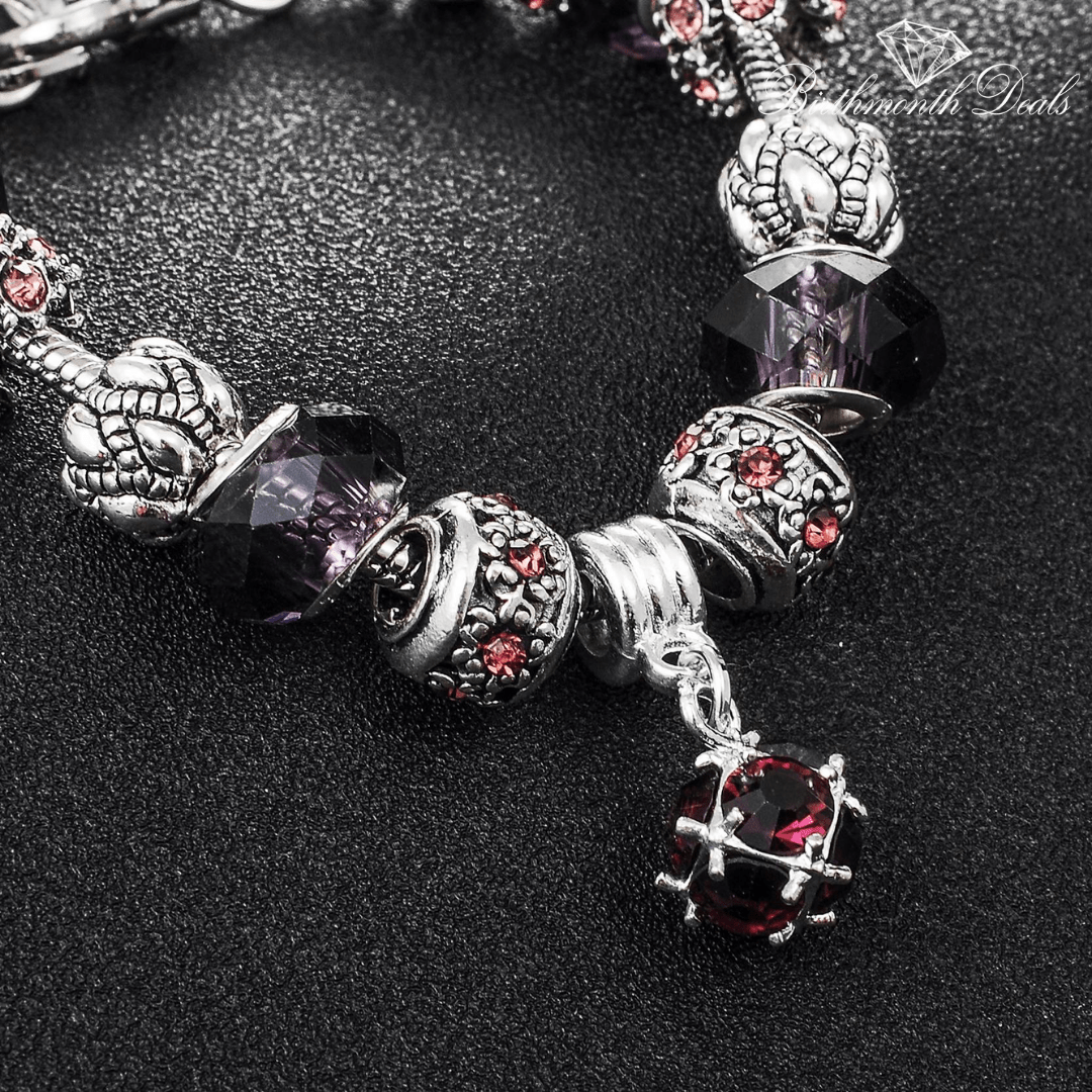 February Amethyst Birthstone Bracelet - Birthmonth Deals