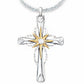Glowing Star Cross Necklace - Birthmonth Deals